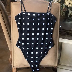 One Piece Shelf Bra Swimsuit L